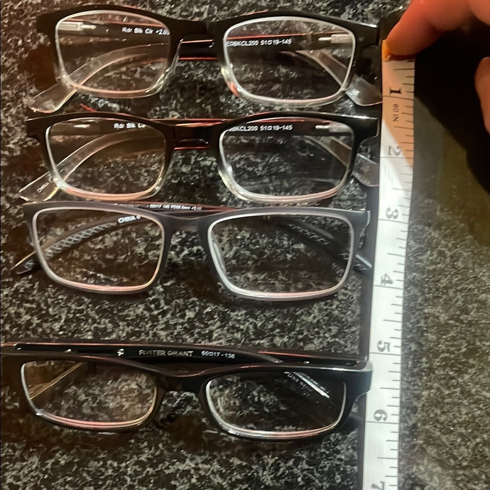 2 Foster Grant - 2 Generic -Black Rectangular Reading Glasses Sleek Design - Picture 16 of 16